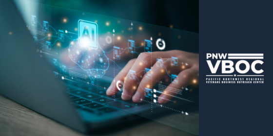 AI for Your Veteran-Owned Business. Person working on computer