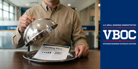 Serving a funding plan on a platter at a bank.